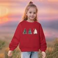 thumbnail image 4 of Odeerbi Toddler Girls Cotton Crewneck Sweatshirts Fall Winter Pullover Sweatshirt Fall Winter Heart Print Long Sleeve Sweater Top Toddler Clothes Red, 4 of 5