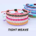 thumbnail image 3 of 2 pulseras de cuerda trenzada de dos tonos para mujeres, hombres, niños y niñas, pulseras de cuerda trenzada ajustables Adepaton BST3002772-1, 3 of 5