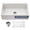 White, variant on Houzer Platus 33 in White Fireclay Apron Front Farmhouse Single Bowl Kitchen Sink - PTG-4318 WH