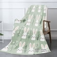 thumbnail image 2 of Spxubz Easter Flannel Throw Blanket With Cute Bunny And Floral Pattern For Gift Home Sofa Bed Decoration 60x50 inch, 2 of 5