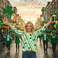 thumbnail image 3 of Uootdi St Patricks Day 3/4 Sleeve Shirt for Women Plus Size Funny Cute Saints Patrick's Tops Irish Shamrocks Printed Outfit Gift, 3 of 6