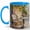 Blue, variant on French Cafe Corner 11oz Ceramic Mug, Watercolor Street Scene