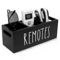 thumbnail image 1 of Soporte para Control Remoto de TV con 3 Compartimentos para Sala de Estar Organizador de Controladores de Madera Organizador Suave para Mesa de Noche, 1 of 11