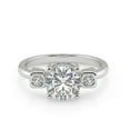 thumbnail image 2 of 4.00 ct Round Shaped Real Moissanite Engagement Ring 18k White Gold Plated/Vintage Style Promise Wedding Ring/Personalized Gift/Anniversary Ring, 2 of 2