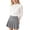 Gray, variant on Girls 2-Piece Preppy School Uniform Set, White Long Sleeve Button-Down Shirt & Pleated Skirt with Liner, 3-15Y Kids Casual Outfit for Back to School Red 14 Years