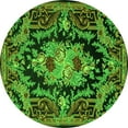 thumbnail image 1 of Ahgly Company Indoor Round Medallion Green French Area Rugs, 4' Round, 1 of 1