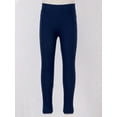 thumbnail image 4 of iixpin Girls Kids Stretch Footless Legging Gymnastic Leotard Yoga Workout Dance Tights Pants Athletic Trousers Navy Blue 13-14, 4 of 7