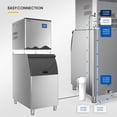 thumbnail image 6 of ROVSUN 400LBS/24H Commercial Ice Maker Machine, Commercial Ice Machine with LCD Touch Control Panel, Automatic Cleaning & 265LBS Storage Bin for Restaurant Bar Coffee Shop Home Supermarket, 6 of 9