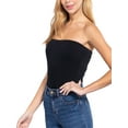 thumbnail image 2 of FashionMille Women Stretch Bandeau Jersey Tube Bodysuit Strapless Top, 2 of 5
