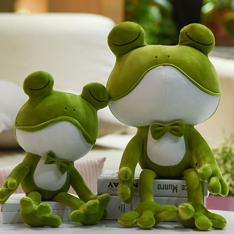 Spring Park Frog Plush Toy, 21.65 inch/14.96 inch Big Stuffed Animal Frog Throw Plushie Pillow Doll, Soft Green Fluffy Skin-Friendly Hugging Cushion