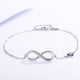 thumbnail image 2 of Pulsera de plata de ley S925 con diseño de amor y viento ilimitado, joyería de piedras de cristal en forma de corazón, joyería de moda, pulsera, 2 of 5
