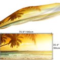 thumbnail image 2 of GZHJMY Women Girls Long Silk Scarf, Dusk on The Beach Summer Lightweight Shawl, Outdoor Floral Large Wrap 71X35 Inch, 2 of 5