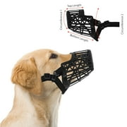 Downtown Pet Supply Dog Muzzle, Adjustable Dog Basket Muzzle Black, Size 3