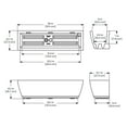 thumbnail image 6 of Acadia 36" x 11" x 10" Rectangular Graphite Grey Self Watering Plastic Window Box Planter, 6 of 6
