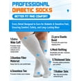 thumbnail image 7 of Wide Diabetic Socks for Men Women, Non Slip Grip Extra Long Edema Sock with Thickened Sole, Non-Binding Loose Fit Socks for Lymphedema, Neuropathy, Swollen Feet, Hospital-2 Pairs Black, 7 of 7