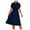 Navy, variant on IROINNID Wedding Guest Dresses for Women Semi Formal Evening Night Casual Homecoming Dress Casual Solid Color Draw Back Button Shirt Lace Up Dress Trendy A-Line Dress,Hot Pink