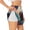White, variant on Cartoon Iceberg Bald Eagle for Women's Double Layer Athletic Shorts High-Performance Gym Shorts with Inner Pocket, Elastic Waistband-Medium