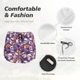 thumbnail image 4 of Gukieu music Skull record Print Women's Sports Shorts with Drawstring Elastic Waistband for Running, Yoga, Fitness-Large, 4 of 7