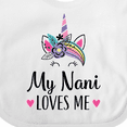 thumbnail image 4 of Inktastic My Nani Loves Me Grandchild Girls Baby Bib, 4 of 4
