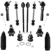 Detroit Axle - RWD Front End 12pc Suspension Kit for Chevy GMC Silverado Sierra 1500 1999-2006, Upper & Lower Ball Joints Inner Outer Tie Rods Sway Bars Boots Replacement with Front Coil Spring