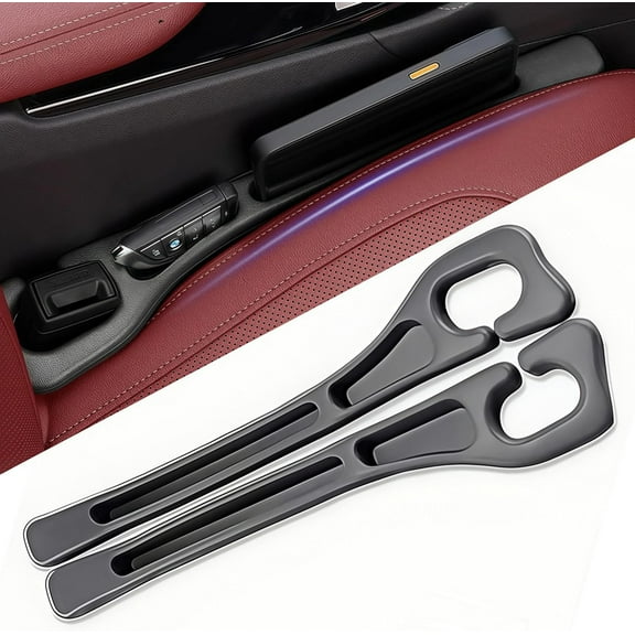 Season Time Car Seat Gap Filler Universal Fit Anti-Drop Soft Foam with Storage 2-Pack 12"D x 2.5"W x 4.5"H