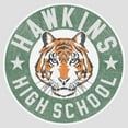 thumbnail image 2 of Netflix Women's Stranger Things Retro Hawkins High School Tiger Mascot Racerback Tank Top White Heather X Small, 2 of 4
