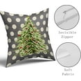 thumbnail image 4 of Christmas Pillow Covers 18x18 Inch Set of 2, Xmas Tree Green Red Colored Polka Dots Decorative Throw Pillow Cases Cushion Covers Winter Themed Holiday Decoration Gift Farmhouse Sofa Couch Bed Decor, 4 of 6