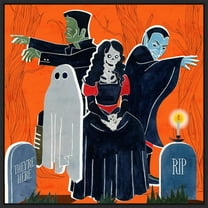 Amanti Art Graveyard Gang I Framed Canvas Wall Art Print