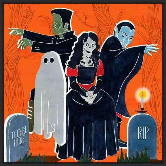 Amanti Art Graveyard Gang I Framed Canvas Wall Art Print
