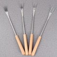 thumbnail image 3 of 6 Pack Stainless Steel Fondue Forks for Roast Chocolate Cheese Marshmallows Fondue 10.2 Inch, 3 of 5