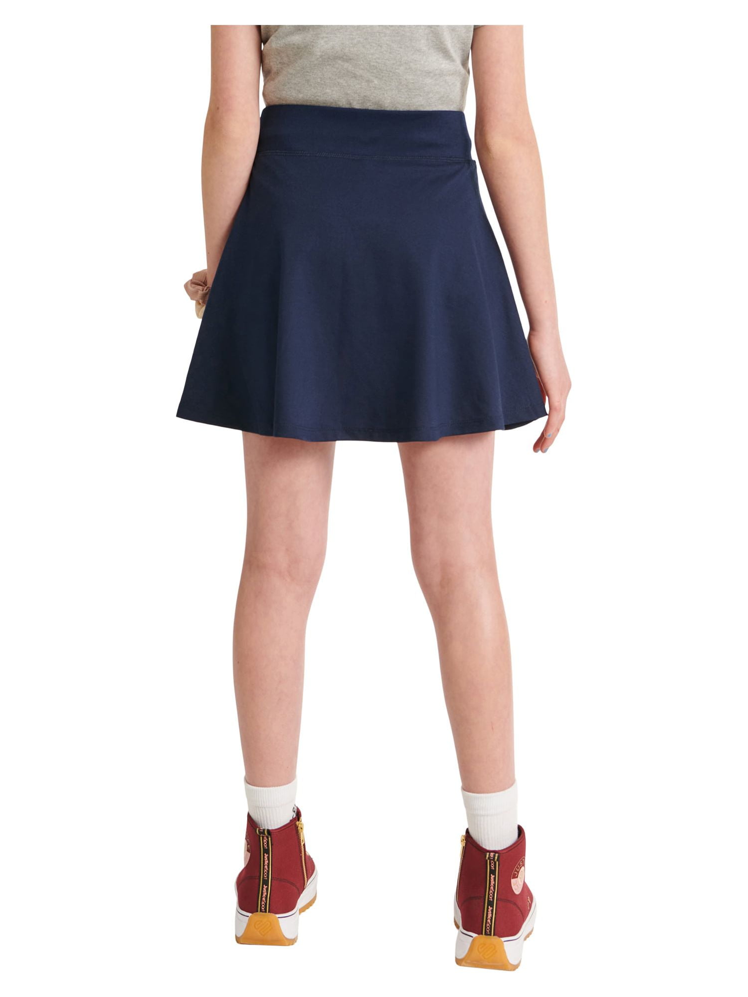 Justice Girls Uniform Knit Waist Skater Skirt, Sizes XS(5/6)-XL Plus(16/18 Plus)