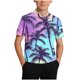 thumbnail image 2 of Blusa y camisa de manga corta con cuello vuelto para niños, camisa informal de manga corta con botones y solapa estampada para niños y niñas, parte superior de poliéster para niños, 2 of 7