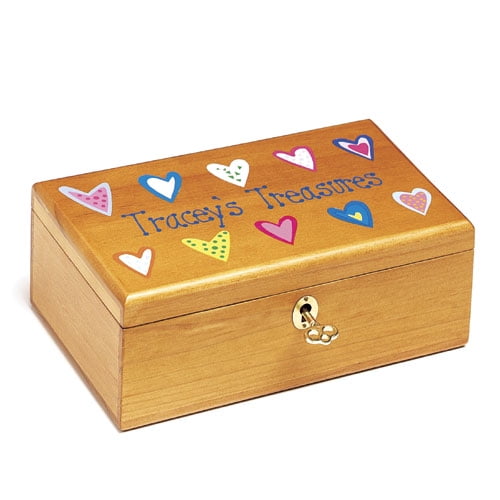 Personalized Little Girl Treasure Box With Key