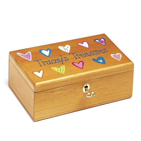Personalized Little Girl Treasure Box With Key