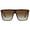 Tortois/Gradient lens, variant on Fozono Oversized Flat Top Shield Sunglasses, Unisex One Piece UV Protection