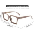 thumbnail image 4 of FEISEDY Classic Square Eyewear Non-prescription Thick Glasses Frame for Women B2461, 4 of 15