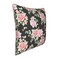 thumbnail image 2 of Haiem Rose Flowers Print Velvet Soft Solid Decorative Square Throw Pillow Covers Set with Elegant Piping Christmas Cushion Case for Sofa Bedroom Car-16"x16", 2 of 8