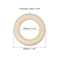 thumbnail image 2 of 20Pack 50mm(2") Natural Wood Rings, 10mm Smooth Unfinished Wooden Circles, 2 of 6