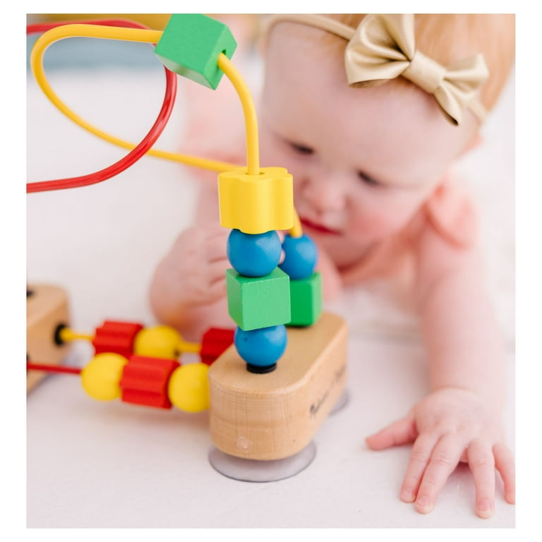 Melissa Doug First Bead Maze Wooden Educational Toy for Floor High Chair or Table