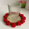 thumbnail image 4 of QianGlow DIY Crochet Coaster Kit, Vintage Rose Flower Bouquet Blanket Material Pack for Handmade Coasters, Complete Craft Supplies for Home Decor and Gift Making,B, 4 of 5