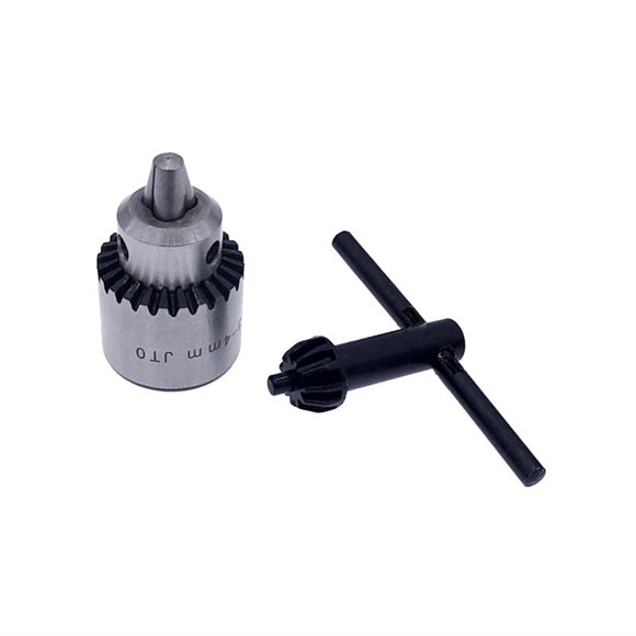 Mini Drill Chuck Micro 0.3-4mm JT0 Taper Mounted Drill Chuck And Chuck Key Lathe Accessories Adapter With Key ,Used for Long Time