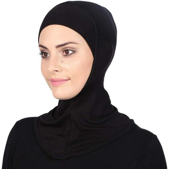 Solid Women's Muslin Hijab Sport Head Scarf Plain Under Scarf Muslimah Turban Cap Scarf Ramadan Accessory