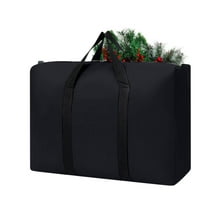 Christmas Decorations Storage Bag Heavy Duty Reusable 600D Tear-proof Oxford Fabric Polyester Material Christmas Tree Storage Bag with Zippers and Handles Big Foldable Duffle Bag for Travel