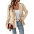 thumbnail image 2 of Chaqueta Blazer Informal de para Mujer, Elegante Chaqueta de Traje de un Solo Pecho con Solapa con Muescas, Blusas Albaricoque S, 2 of 10