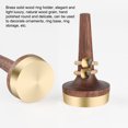 thumbnail image 2 of Wooden Ring Storage Holder Brass Base Vintage Tabletop Jewelry Tower Girls Space-Saving Rack Shelf Home Indoor Organizer (Wood color, walnut, 82*4.5*4.5cm), 2 of 9