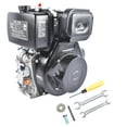 thumbnail image 3 of GELUOXI 10HP 418CC 4 Stroke Diesel Engine,186F 6300W Heavy Duty Single Cylinder Diesel Motor Engine For Small Agricultural Machinery (Black), 3 of 29
