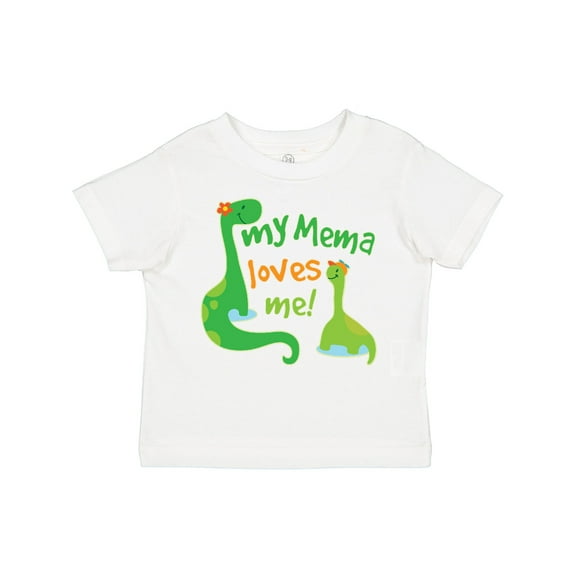 Inktastic My Mema Loves Me Grandson Dinosaur Boys Toddler T-Shirt