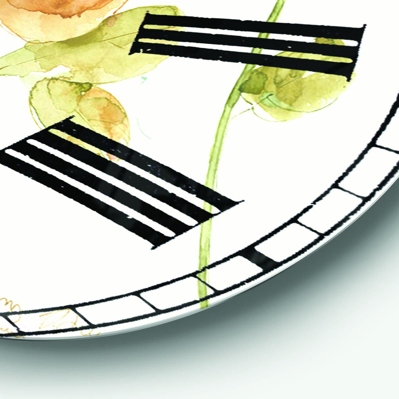 Designart Oversized Multicolor Analog Round Modern Traditional Wall Clocks, CLM31155-C23