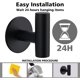 thumbnail image 2 of 2 ganchos adhesivos para toallas de baño, ganchos de metal para pegar en la ropa, ganchos para batas, acero inoxidable SUS 304 (negro), 2 of 4