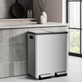 thumbnail image 4 of GIANNA Kitchen Trash Can with Soft-Close Foot Pedal, 60 Liter Large Stainless Waste Bin, For Home Kitchen Office, Silver, 4 of 6